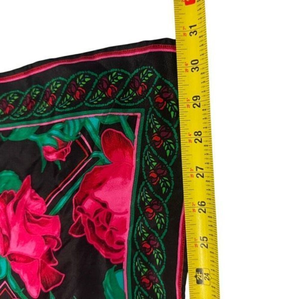 Vintage Liz Claiborne vintage scarf floral rose VTG - EUC - Picture 6 of 7